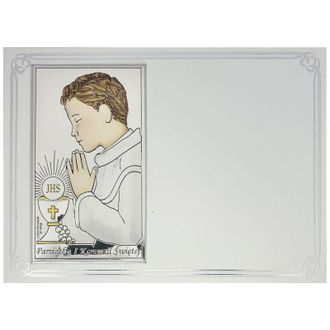 OEM Cuadro Para Sagrada Comuni&oacute;n, Plata Con Grabado, Recuerdo De Primera Comuni&oacute;n Para Ni&ntilde;o, Color Tama&ntilde;o: 13x18cm Sku: Vl832/4col
