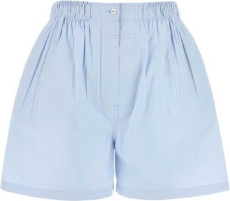 Prada Pastel Light Blue Poplin Shorts