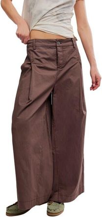 Free People Silverlake Wide Leg Chino Pants in Chocolatier at Nordstrom, Size 12