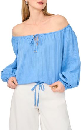 Parker Off the Shoulder Cotton Crop Top in Airforce at Nordstrom Rack, Size X-Small