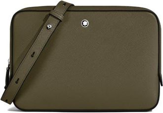 Montblanc Sartorial Small Leather Crossbody Bag in Khaki at Nordstrom