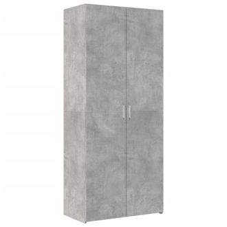 vidaXL Vidaxl - Credenza Grigio Cemento 80x42,5x185 cm in Legno Multistrato