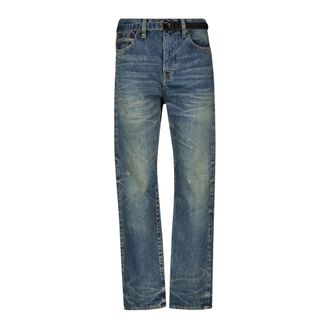 sacai Jeans, Heren, Blauw, S, Katoen, Straight Leg Jeans Beyondexx Blauw