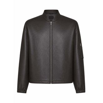 Fendi Coats - male - Fendi - Leather Jackets - Brown - M - Jackets