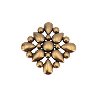 Saint Laurent Vintage metalen broche van Yves Saint Laurent in druppelvorm