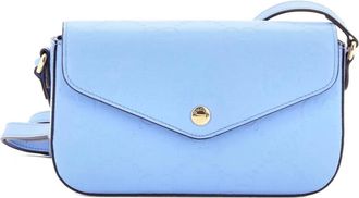 Gucci Envelope Flap Jumbo Super Mini leren crossbodytas met GG-reli&euml;f - Paars