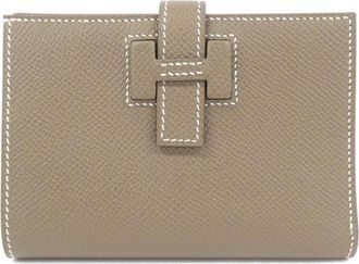 Herm&egrave;s Etoupe Gray Epsom Leather Wallet (Bi-Fold) (Pre-Owned)