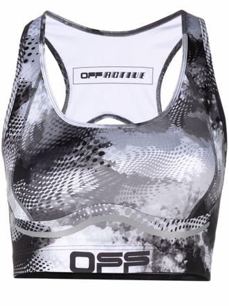 Off-white Sport-bh met logo - Grijs