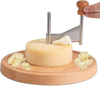 OEM Cortador De Queso, Cortador De Mantequilla Manual Multifuncional, Base De Madera, Rizador De Queso Para Flores De Queso Y Chocolate