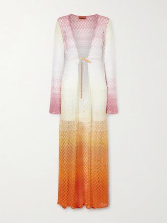 Missoni Copricostume In Maglia Crochet Metallizzata D&eacute;grad&eacute; - Arancione