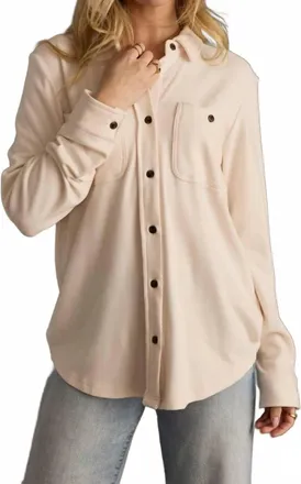 Panache Super Soft Button Up Shirt In Ivory