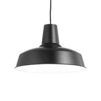 Netlighting Moby 1 Light Dome Ceiling Pendant Black E27