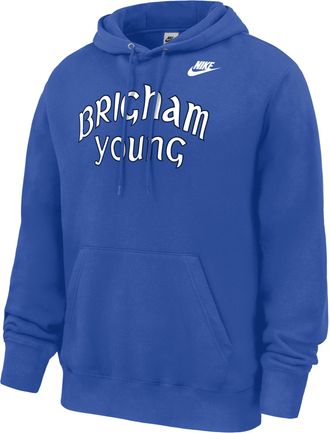 Nike BYU Cougars Club Nike Mens Football Fleece Pullover Hoodie in Blue | M31233P394BGYU-RYL