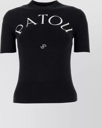 Patou crew neck cotton blend t-shirt