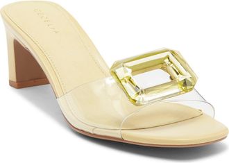 Cecelia New York Park Avenue Jewel Detail Sandal in Yellow at Nordstrom, Size 8.5