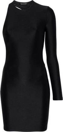 Balenciaga asymmetric mini dress - women - Polyamide/Spandex/Elastane - 38 - Black