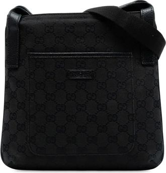 Gucci 2000-2015 GG canvas crossbodytas - Zwart