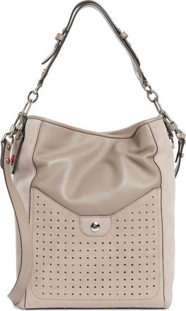 Longchamp Mademoiselle Perforated Hobo Bag in Sand at Nordstrom Rack