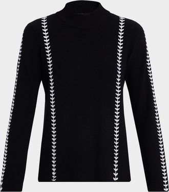 Elie Tahari The Goldie Mock-Neck Sweater