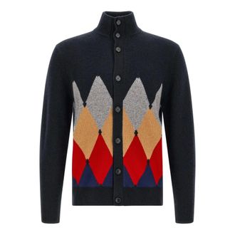 Ballantyne Truien & Vesten, Heren, Blauw, 3Xl, Kasjmier, Klassieke Diamant Vest