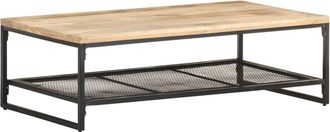 vidaXL Mesa De Centro De Madera Maciza De Mango 110x60x35 Cm Vidaxl
