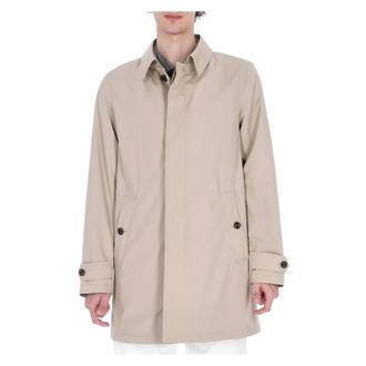 Sealup Single-Breasted Coats, male, Beige, Size: 2XL Naviglio Grande Raincoat