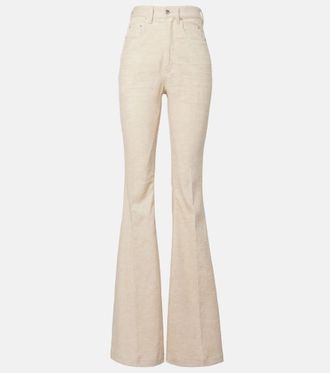 Rick Owens Bolan cotton and linen bootcut jeans