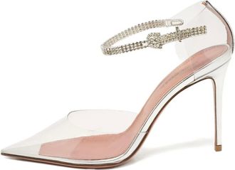 Amina Muaddi Pre-owned 100 mm pumps verfraaid met kristallen - Beige