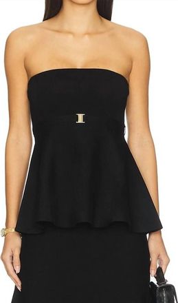 Karina Grimaldi Krystina Strapless Top In Black