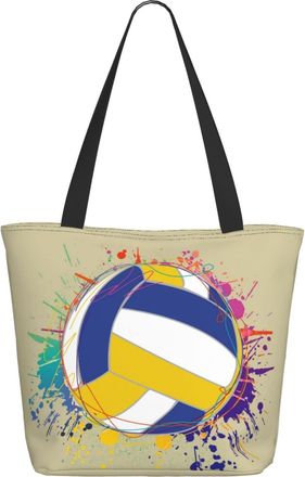 AOOEDM Colorfully Volleyball Ladies Shopping Bag 13x11x7in.The Perfect ValentineS Day Gift.It Is The Best ValentineS Day Gift For Mom, Daughter, Wife,Etc