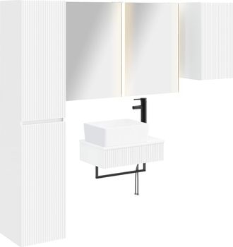 vidaXL Juego De Muebles De Ba&ntilde;o 5 Uds. Blanco Vidaxl
