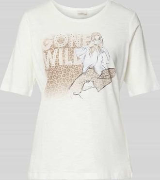 Milano Milano Italy T-Shirt mit Motiv-Print in Offwhite, Größe XXL