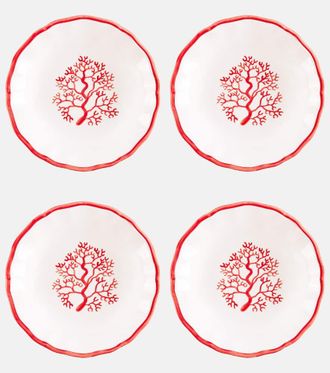 Les-Ottomans Coral set of 4 ceramic bowls