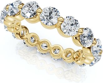 Pompeii3 3/4 Ct Diamond Single Prong Eternity Ring Wedding Stackable Band White Gold
