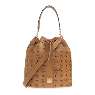 MCM Dessau Bucket Bag - Dames - Tassen - Bruin - Maat: ONE Size Su&egrave;de