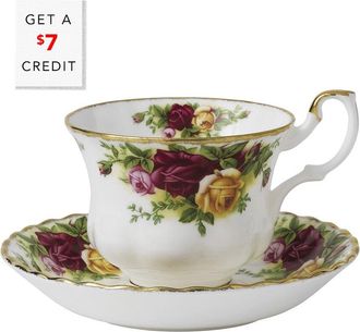 Royal Albert Old Country Roses Teacup & Saucer Set With $7 Credit