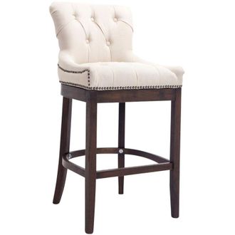 Clp Taburete Lakewood Tapizado En Tela Crema