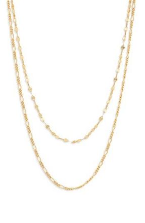 Argento Vivo Double Layered Chain Necklace in Gold at Nordstrom Rack