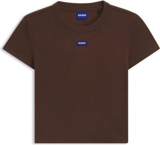 HUGO BOSS Logo-badge slim-fit T-shirt in stretch cotton