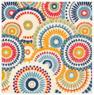 Safavieh Alfombra polipropileno azul/marfil 160 x 160 cm