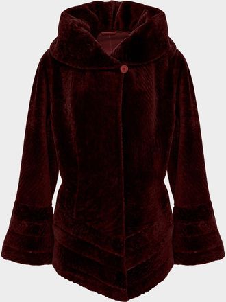 Gorski Reversible Textured Lamb Shearling Jacket
