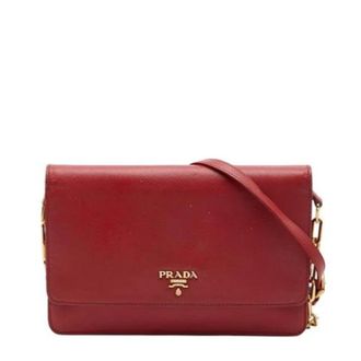 Prada Pre-owned Cross Body Bags, female, Red, Size: ONE SIZE Pre-owned Vintage Cross Body Bag