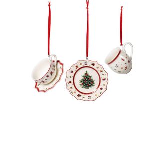 Villeroy & Boch Toys Delight Decoration Ornaments: Tableware, White Set of 3