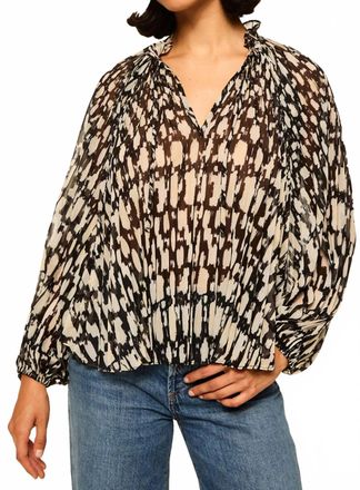 Misa Rissa Long Sleeve Top In Geo