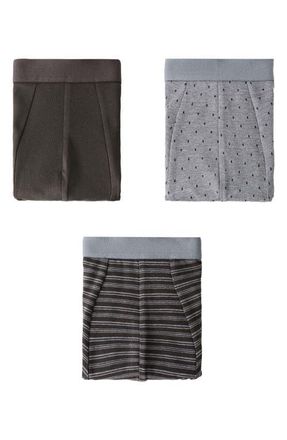 Mango 3-Pack Boxer Briefs in Brown/Grey at Nordstrom, Size Medium