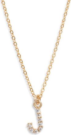 Set & Stones Gemma Initial Necklace in Gold /J at Nordstrom