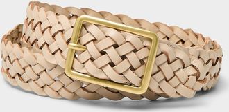 Part Two Womens Anstina braided leather belt