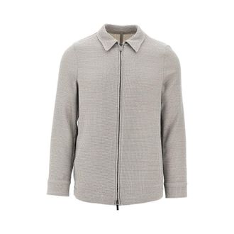 Emporio Armani Waffle jersey jacket with zip closure Man 46