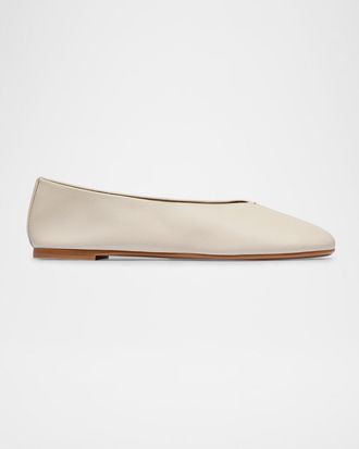 Bernardo Meredith Leather Ballerina Flats