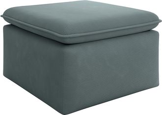 Vente-Unique Puf de pana azul TEODORA